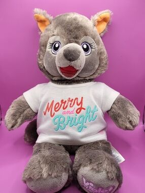 2021 Build-A-Bear Great Wolf Lodge Violet Gray Plush Stuffed